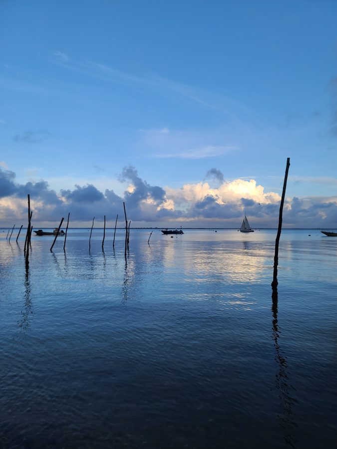 Voile au crépuscule